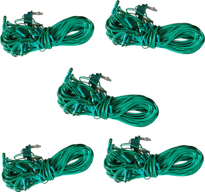 Local Charm 20 LEDs 7 m Green Steady String Rice Lights(Pack of 5)