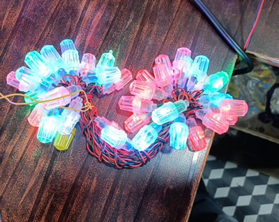 SUPER 50 LEDs 10 m Multicolor Color Changing Bulb Rice Lights(Pack of 10)