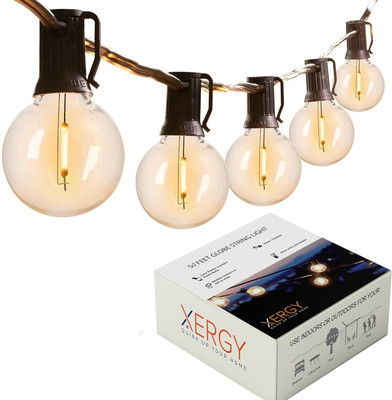 XERGY 50 LEDs 15.24 m White Steady Bulb Rice Lights(Pack of 1)