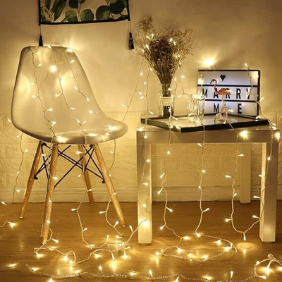 REPISH 94 LEDs 22 m Yellow, White Steady String Rice Lights(Pack of 1)