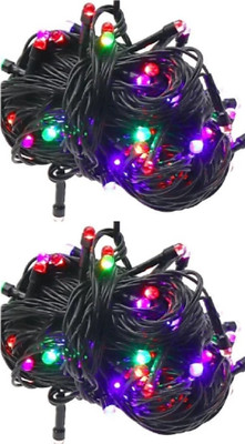 Local Charm 168 LEDs 8 m Multicolor Flickering String Rice Lights(Pack of 6)