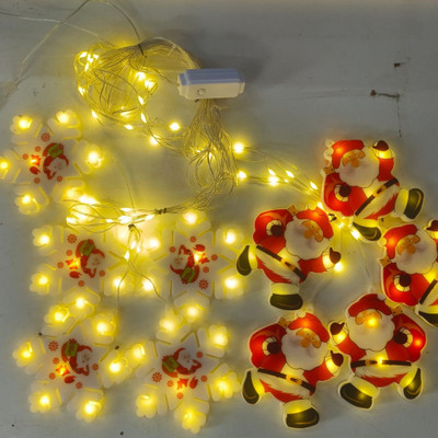 MANSAA 110 LEDs 0.5 m Yellow Flickering Snow Flake Rice Lights(Pack of 1)