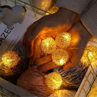 NISCO 16 LEDs 4 m Yellow Steady Ball Rice Lights(Pack of 1)