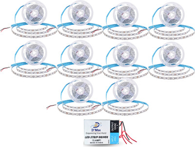 D'Mak 10 LEDs 5 m White Flickering Bulb Rice Lights(Pack of 10)