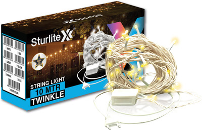 Sturlite 46 LEDs 10 m Yellow Steady Bulb Rice Lights(Pack of 1)