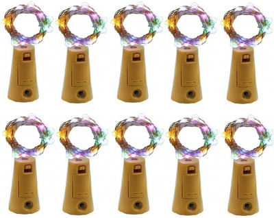 xenith 20 LEDs 2.03 m Multicolor Steady String Rice Lights(Pack of 10)
