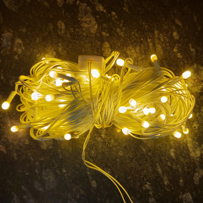 Tryka 62 LEDs 18 m Yellow Steady String Rice Lights(Pack of 4)