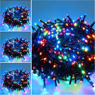 LightFlow 40 LEDs 10 m Multicolor Steady Bulb Rice Lights(Pack of 4)