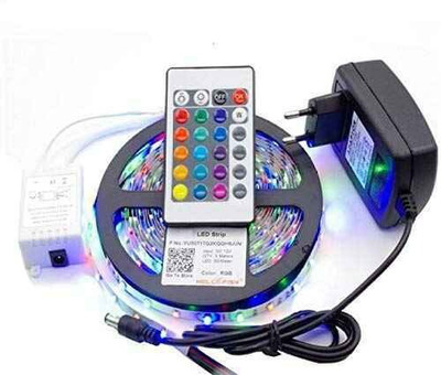 RGB Strip Light 300 LEDs 3 m Multicolor Steady, Color Changing, Flickering Strip Rice Lights(Pack of 1)