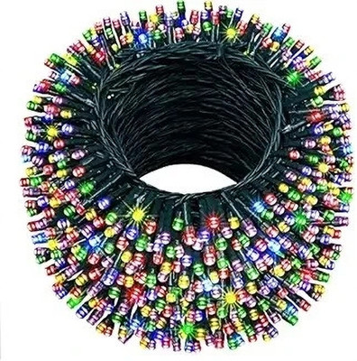 SUJ 62 LEDs 20 m Multicolor Color Changing, Flickering, Steady Bell Rice Lights(Pack of 1)