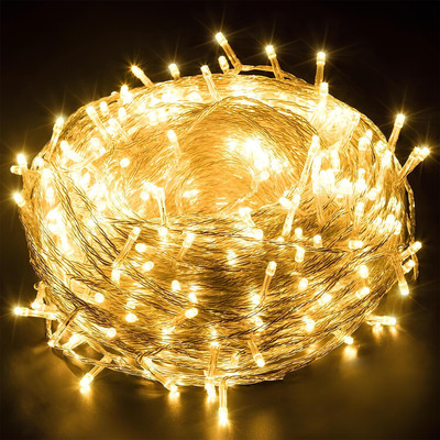 GIGAWATTS 40 LEDs 10.6 m Yellow Flickering String Rice Lights(Pack of 1)