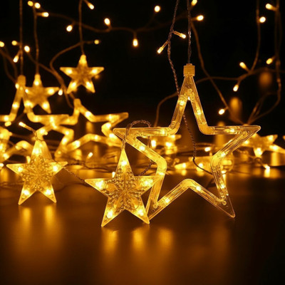 primeled 138 LEDs 3.05 m Yellow Flickering, Steady Star Rice Lights(Pack of 1)