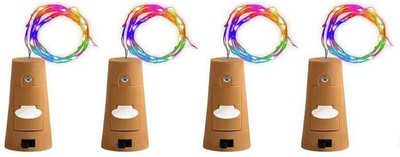 Raga Plus 20 LEDs 80 m Multicolor Steady String Rice Lights(Pack of 4)