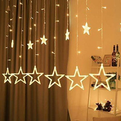 ZARWAR 130 LEDs 2.5 m Yellow Steady Star Rice Lights(Pack of 1)