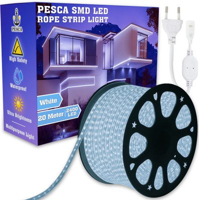 PESCA 2400 LEDs 20 m White Steady String Rice Lights(Pack of 1)