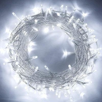 BENHEK 1 LEDs 12 m White Flickering, Steady String Rice Lights(Pack of 1)