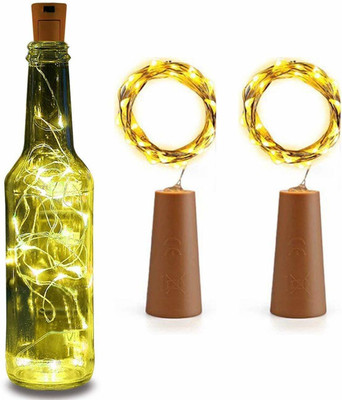 HASRU 20 LEDs 2 m Yellow Steady String Rice Lights(Pack of 1)