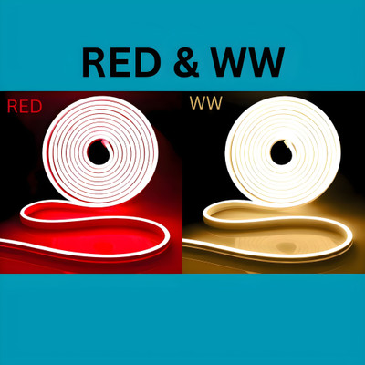 shinepark 600 LEDs 5 m Red, Brown, White Steady Strip Rice Lights(Pack of 2)