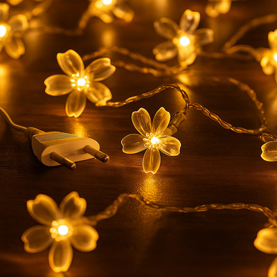 MPROW 14 LEDs 3 m Yellow Steady Flower Rice Lights(Pack of 1)