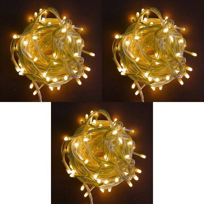 inooBeam 40 LEDs 11.05 m Yellow Steady Strip Rice Lights(Pack of 3)