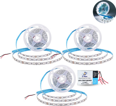 D'Mak 3 LEDs 5 m White Flickering Bulb Rice Lights(Pack of 3)