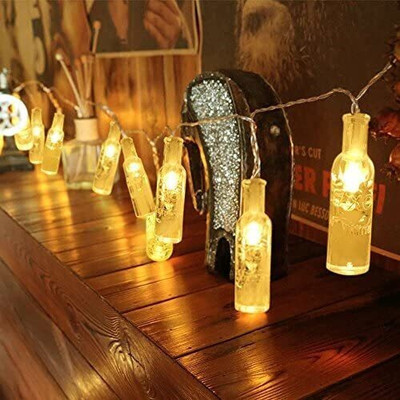 Home Delight 14 LEDs 4 m Yellow Steady Bottle Rice Lights(Pack of 1)