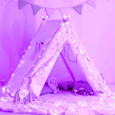 REPISH 40 LEDs 9 m Purple Steady String Rice Lights(Pack of 1)