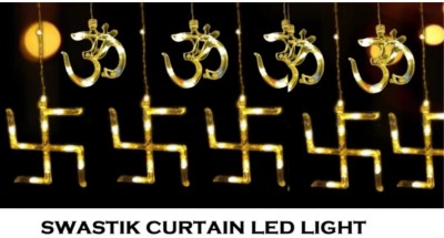 Local Charm 12 LEDs 3 m Yellow Flickering Swastik Rice Lights(Pack of 1)