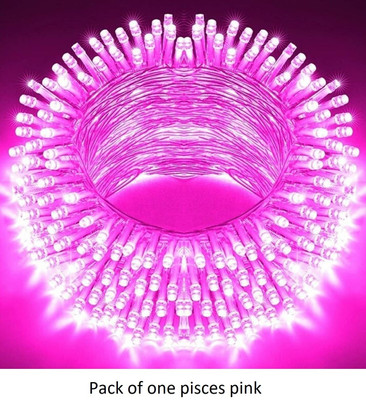 NEERUSSTORE 56 LEDs 18 m Pink Steady Ball Rice Lights(Pack of 1)
