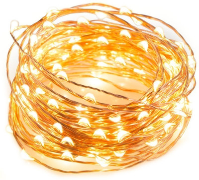 KAVANA 200 LEDs 10.16 m Yellow Steady String Rice Lights(Pack of 1)