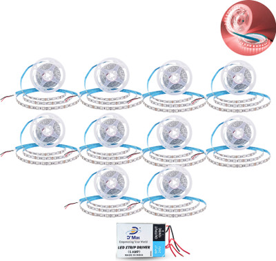D'Mak 10 LEDs 5 m Red Flickering Bulb Rice Lights(Pack of 10)