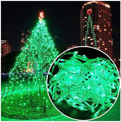 SAISH 50 LEDs 15 m Green Color Changing, Flickering, Steady Bulb Rice Lights(Pack of 1)
