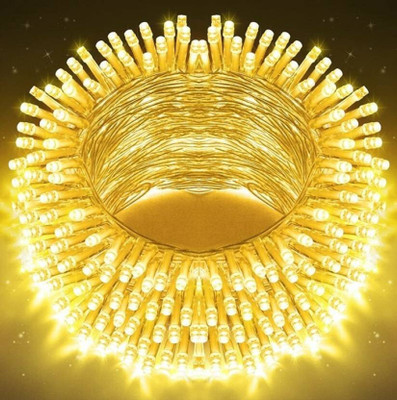TRAVON 44 LEDs 12 m Yellow Steady String Rice Lights(Pack of 1)
