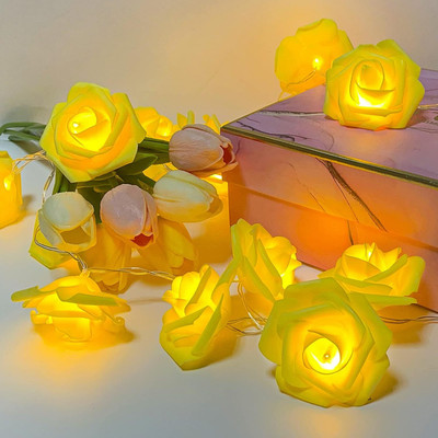 Meneon 20 LEDs 4.5 m Yellow Steady Flower Rice Lights(Pack of 1)