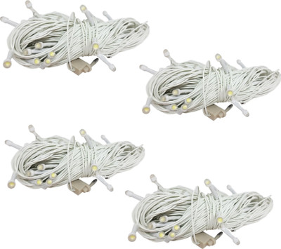 Business Squad 168 LEDs 13 m White Steady String Rice Lights(Pack of 4)