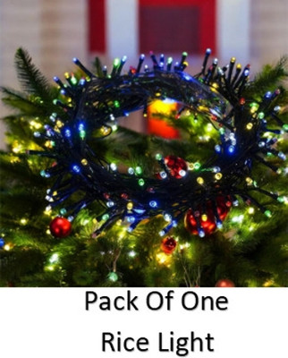 MUMU 45 LEDs 12 m Multicolor Steady Bulb Rice Lights(Pack of 1)