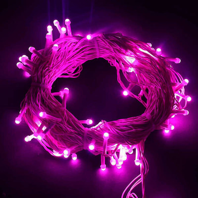 WBD 54 LEDs 13 m Pink Steady Bulb Rice Lights(Pack of 1)