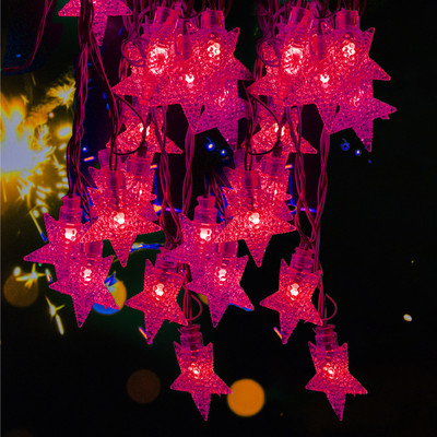 KUBER INDUSTRIES 20 LEDs 10 m Red Steady Star Rice Lights(Pack of 1)