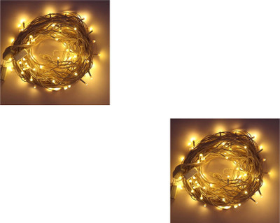BENHEK 42 LEDs 14 m Yellow Steady String Rice Lights(Pack of 2)