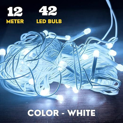 X4Decor 42 LEDs 12 m White Steady Bulb Rice Lights(Pack of 1)