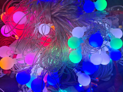 SHRIECOM 250 LEDs 15 m Multicolor Steady, Color Changing, Flickering Ball Rice Lights(Pack of 1)