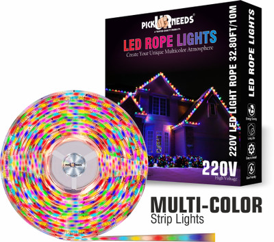 Pick Ur Needs 1200 LEDs 10 m Multicolor Steady Strip Rice Lights(Pack of 1)