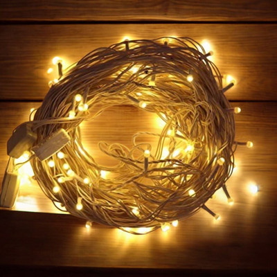 spark world 42 LEDs 14 m Yellow Steady String Rice Lights(Pack of 1)