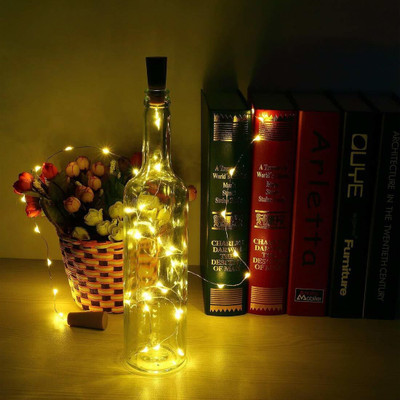 Local Charm 20 LEDs 1.02 m White Steady Bottle Rice Lights(Pack of 4)