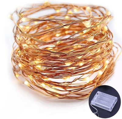 xenith 50 LEDs 5.08 m Yellow Steady String Rice Lights(Pack of 3)