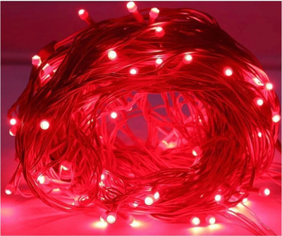Business Squad 112 LEDs 12.5 m Red Steady String Rice Lights(Pack of 3)