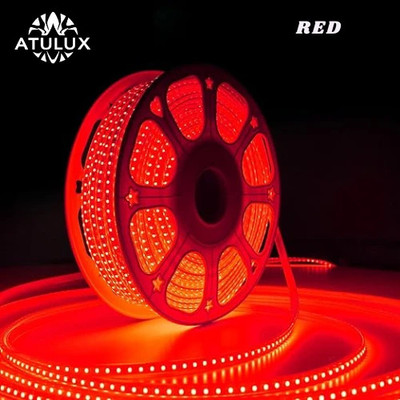 ATULUX 1650 LEDs 25 m Red Steady Strip Rice Lights(Pack of 1)