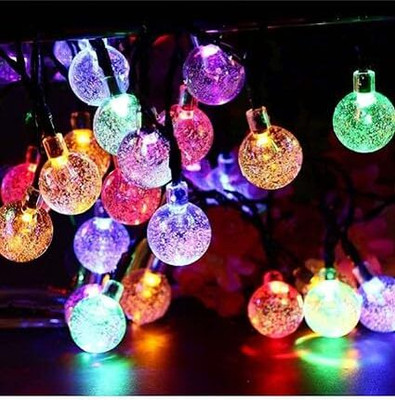 glowserie 14 LEDs 3 m Multicolor Steady Ball Rice Lights(Pack of 1)