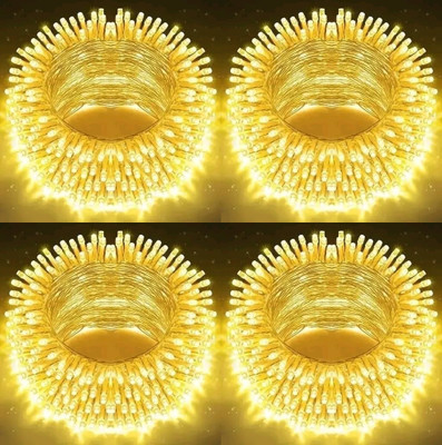 ELECRTIC ELITE 40 LEDs 12 m Yellow, White Steady String Rice Lights(Pack of 4)