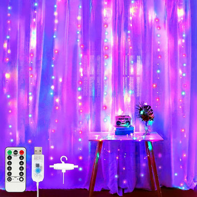 XERGY 300 LEDs 2.99 m Multicolor Flickering, Steady String Rice Lights(Pack of 1)